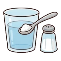 Warm salt-water rinse